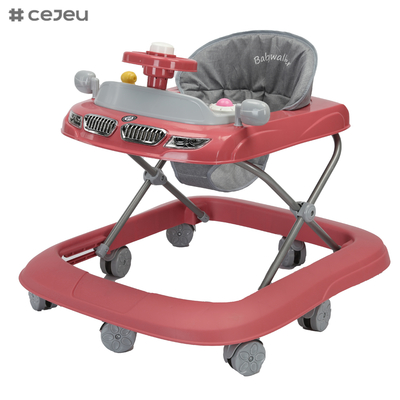 Foldable Baby Walker with Universal Wheels Easy Convertible Baby Walker