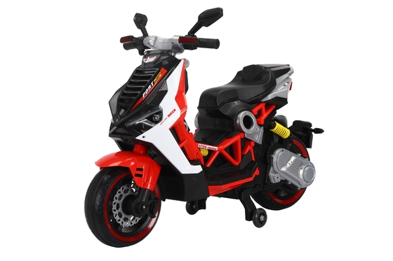 Kids Vespa Scooter, 12V Rechargeable Ride on Motorcycle w/Training Wheels