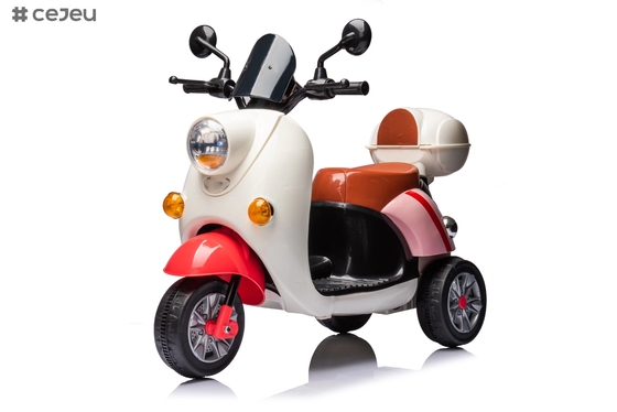 Kids Vespa Scooter, 12V Rechargeable Ride on Motorcycle w/Training Wheels