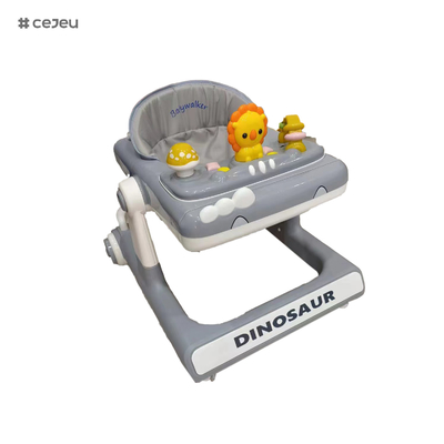 3-Height Adjustable Baby Walker with Bluetooth Music Player