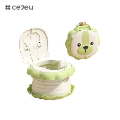6920，Folding toilet, little lion shape,One key folding/ portable toilet/Quick storage/ Easy to clean/With drawstring bag