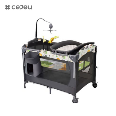 CJ-CB-YXC0001 Baby Bedside Bed Sleeping Basket Stitching Children′s Bed Movable Folding Storage Crib