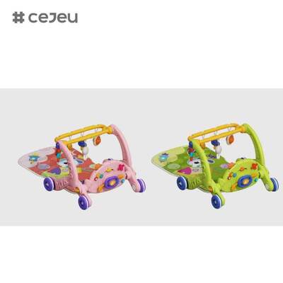 CJ-ABY-368-157A Wholesale 2 in 1 Baby Play Gym Mat With Pedal Piano Set Light Music Baby Push Walker Best Gift Baby Toddler Toy