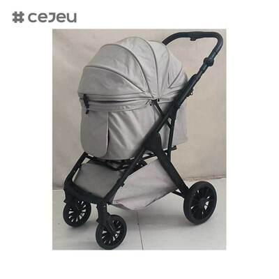 CJ-CS-307-1 Shopping Adjustable Foldable Pet Stroller One-Hand One-Click Fold 4-Wheel Waterproof Washable Large Capacity Cart