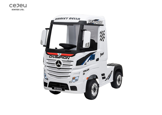 Kids White Mercedes Benz Actros Ride On Truck Can Add Trailer