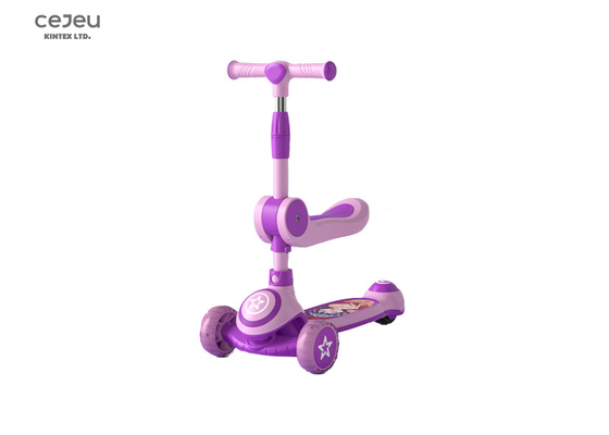 PU Flashing Wheel Baby Kick Scooter With Adjustable Height Handle