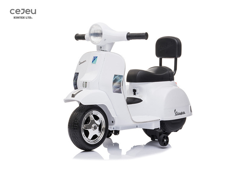 EN62115 Mini Vespa Scooter 6V 3KM/HR Mp3 Play For 5 Year Olds