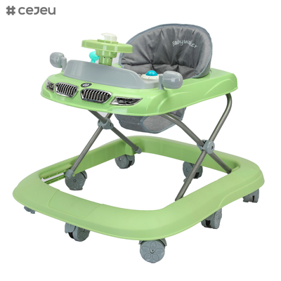 Foldable Baby Walker with Universal Wheels Easy Convertible Baby Walker