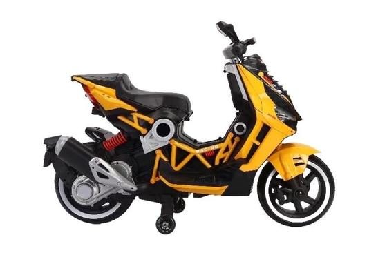 Kids Vespa Scooter, 12V Rechargeable Ride on Motorcycle w/Training Wheels