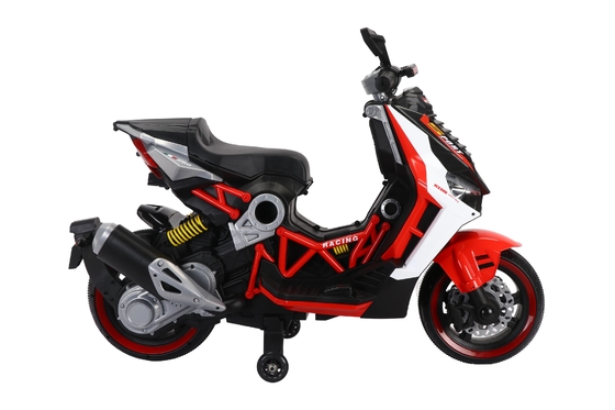 Kids Vespa Scooter, 12V Rechargeable Ride on Motorcycle w/Training Wheels