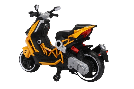 Kids Vespa Scooter, 12V Rechargeable Ride on Motorcycle w/Training Wheels