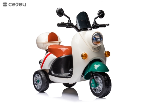Kids Vespa Scooter, 12V Rechargeable Ride on Motorcycle w/Training Wheels