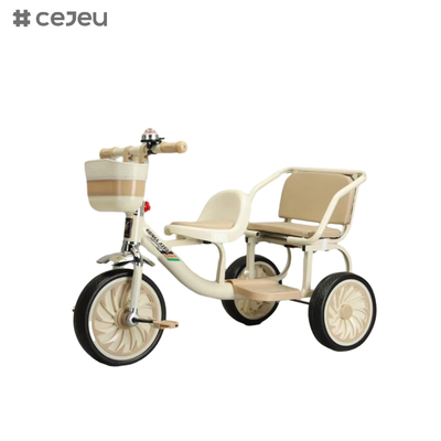 Kid Riding Tricycle with Compass Bell for All-Season Use with Easy-Grip Handles
