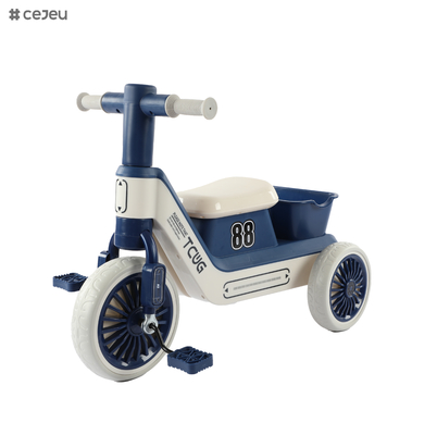 Kid Riding Tricycle with Compass Bell for All-Season Use with Easy-Grip Handles