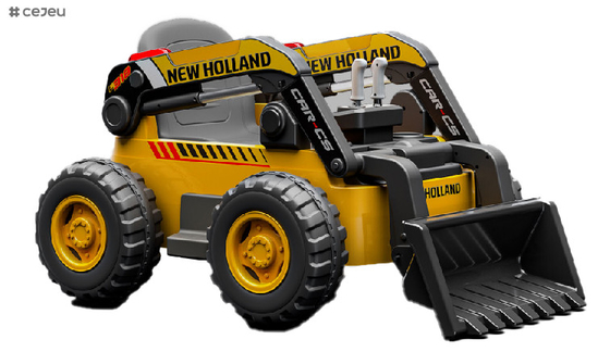 New Holland Licensed 12V Electric Excavator Vehicle Construction Truck with Remote Control, Adjustable Bucket