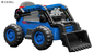 New Holland Licensed 12V Electric Excavator Vehicle Construction Truck with Remote Control, Adjustable Bucket