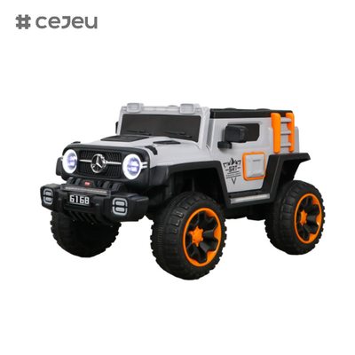 Kids Ride On Truck, 12V Electric Vehicle Jeep Car with Remote Control, Double Open Doors, LED Lights, Music, USB, Mp3