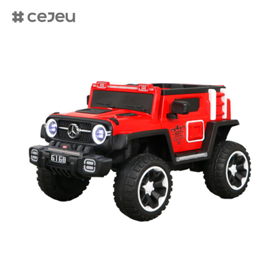 Kids Ride On Truck, 12V Electric Vehicle Jeep Car with Remote Control, Double Open Doors, LED Lights, Music, USB, Mp3