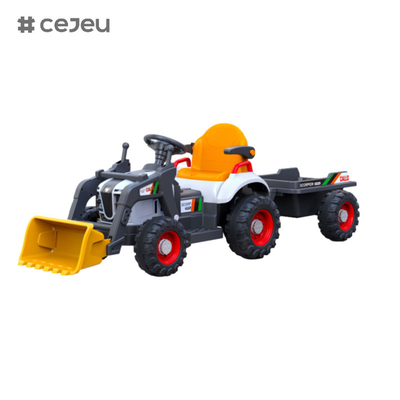 GJ-6V4.5AH Plastic Ride On Tractor/Music/Early education/Light/With electric excavator