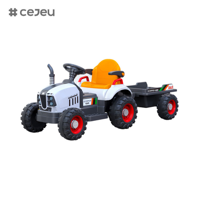 GJ-6V4.5AH Plastic Ride On Tractor/Music/Early education/Light/With electric excavator