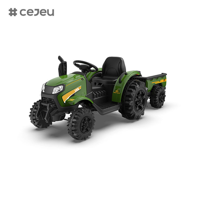 CJ-1009B Kids Ride on Tractor with Remote Control, Electric Tractor with Trailer for Toddler With powerful dual motors,