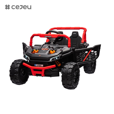 CJ-015 12V 2 Seater Kids Ride on UTV Car, 4.5AH Electric Vehicle Truck Car with 2x550W Motor，Black/Dark green/Orange