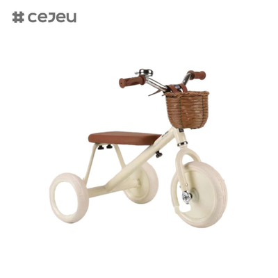 CJ-T-212, tricycle, woven rattan large basket，High carbon steel frame with super strong load-bearing capacity
