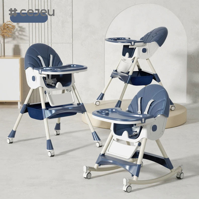 CJ-27,3 in 1+PP+Storage basket,pink/grey/blue/golden,four of colour,60*75*97cm,Reliable and safe baby high chair