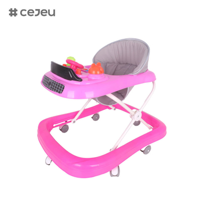 CJ-1166,baby walker,Music 3 Height adjuster Silent wheel*6 Cushion: Linen One click folding