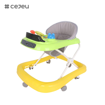 CJ-1166,baby walker,Music 3 Height adjuster Silent wheel*6 Cushion: Linen One click folding