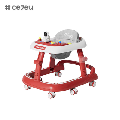 CJ-5688,baby walker,Music 7 Height adjuster Silent wheel*6 Cushion: Linen One click folding，Red Green Black