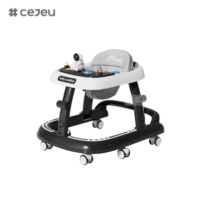 CJ-5688,baby walker,Music 7 Height adjuster Silent wheel*6 Cushion: Linen One click folding，Red Green Black