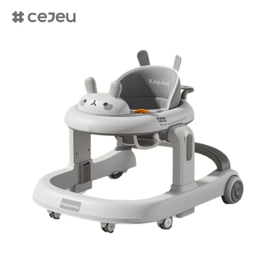 CJ-928,baby walker,Orange Grey Coffee,Music/Lights 6 Height adjuster,product Size :58*59*73cm,One click folding