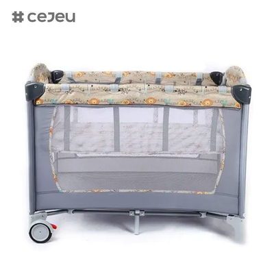 CJ-CB-YXC0001 Baby Bedside Bed Sleeping Basket Stitching Children′s Bed Movable Folding Storage Crib