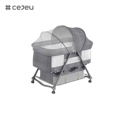 CJ-BJJ-001 Adjustable height baby cradle Adjustable height baby cradle bed Crib with cradle300D linen cloth four colors