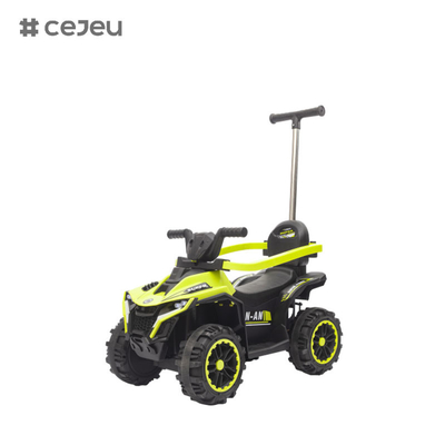 FRY-868-1 Push Handle Kids Ride On Car With Canopy,Safety Guard,Early Education,Kids ATV,Electric Kids Ride On Car