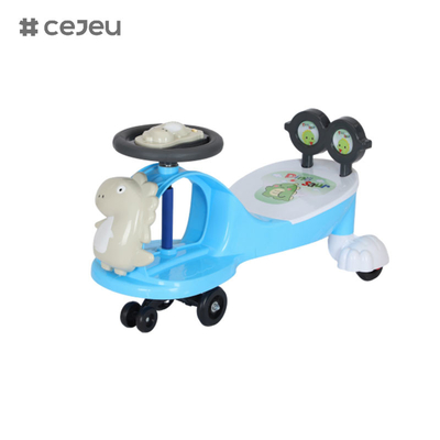 WLF-9666 Safe Healthy Creative Design Manpower Plastic Bike Rack Baby Toys Children Swing Car,with Music/Rope