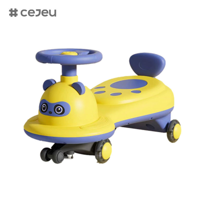 Children's twist car 2-6 years old baby universal yo car,panda shape, can sit and slide, silent flash wheel anti-rollove