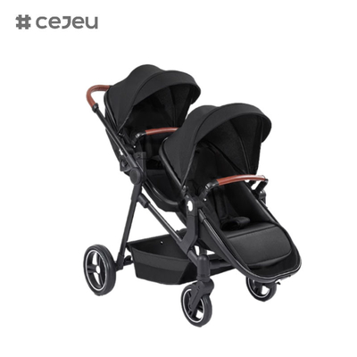 CJ-PSD-S600T New Design Folding Detachable Double Baby Pram Twin Stroller For 0-3 Years Old Babies
