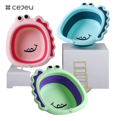 CJ-LBN5131A Hot Selling Washbasins Small Kids Foldable Foot Set Children Washing Bathroom Hand Toddler Basins