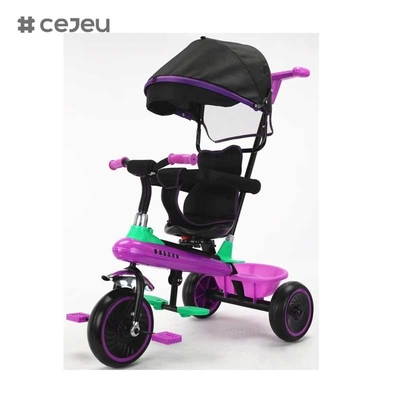 CJ-XSS-NW820 Fancy Kids Tricycle with Pedal Spare Parts for the Youngster's Fun Ride with Umbrella 4 in 1 Tricycle Kids