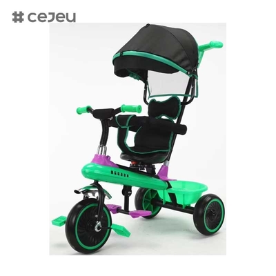 CJ-XSS-NW820 Fancy Kids Tricycle with Pedal Spare Parts for the Youngster's Fun Ride with Umbrella 4 in 1 Tricycle Kids