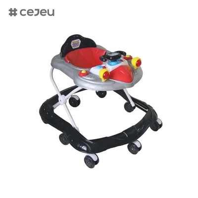 CJ-XTD-105 new baby walkers multifunctional black cheap simple baby walker with music low price hot sale with brake height adjustable