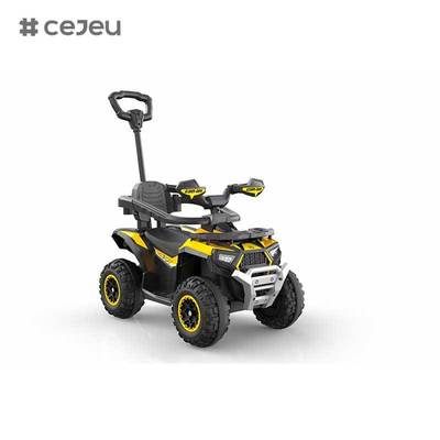 CJ-HLW-M601-1 Good Quality Sliding Ride on Kids Slide Car Plastic Stroller Car 4 Wheels Baby Push Walker Toy Car with Push bar