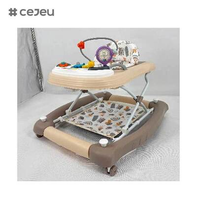 CJ-BST-9308  (WALKER + ROCKER+PUSH) ，Walker & Rocker 2-in-1: Musical Glow Ride with 3-Level Lift & Safe-Grip Base”