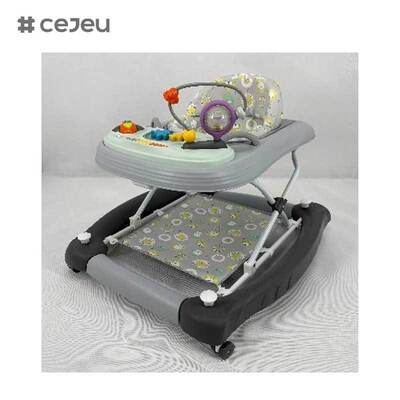CJ-BST-9308  (WALKER + ROCKER+PUSH) ，Walker & Rocker 2-in-1: Musical Glow Ride with 3-Level Lift & Safe-Grip Base”