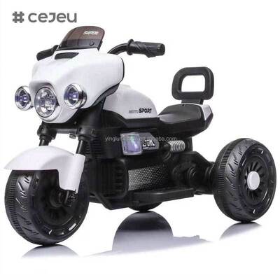 CJ-XGZ606 Factory Direct Sale Electric Children's Motorcycle Boys Small Fashionable Music Tricycle with Lighting 2 to 4 Years 6V