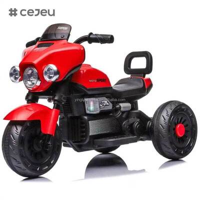 CJ-XGZ606 Factory Direct Sale Electric Children's Motorcycle Boys Small Fashionable Music Tricycle with Lighting 2 to 4 Years 6V