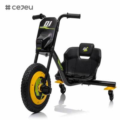 CJ-AHL027 Plastic Seats 2-7 Years Battery Powered Pedal Drift Ride on Car Outdoor Fun Rear Caster Wheels & Spin