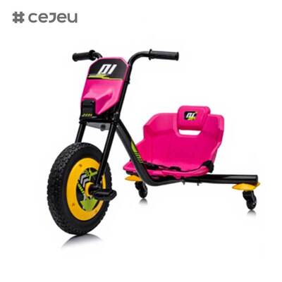 CJ-AHL027 Plastic Seats 2-7 Years Battery Powered Pedal Drift Ride on Car Outdoor Fun Rear Caster Wheels & Spin